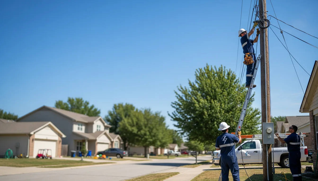 Residential electrician providing installation services in Pineland, TX